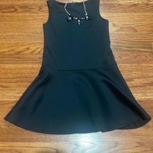 Ally B girls black dress with necklace, size 8